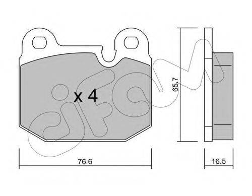 Комплект тормозных колодок, дисковый тормоз CIFAM 822-027-0
