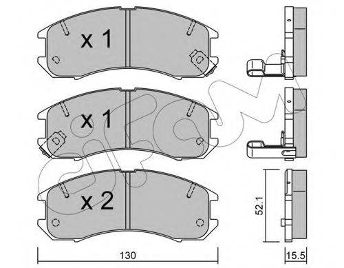 Комплект тормозных колодок, дисковый тормоз CIFAM 822-068-0