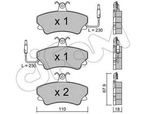 Комплект тормозных колодок, дисковый тормоз CIFAM 822-069-0