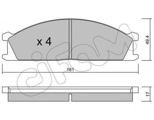 Комплект тормозных колодок, дисковый тормоз CIFAM 822-107-0