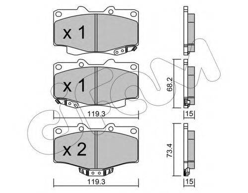 CIFAM 8221290 Комплект тормозных колодок, дисковый тормоз