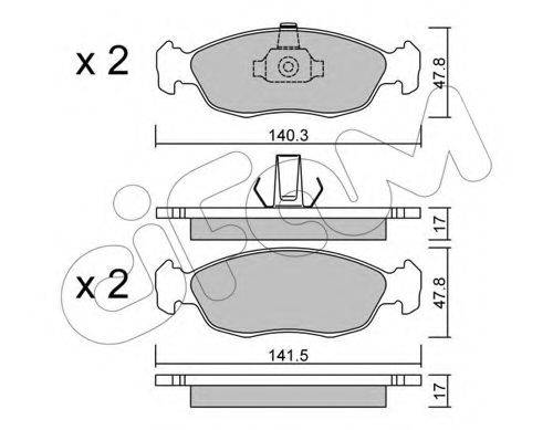 Комплект тормозных колодок, дисковый тормоз CIFAM 822-156-1