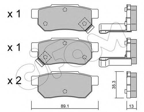 Комплект тормозных колодок, дисковый тормоз CIFAM 822-170-1