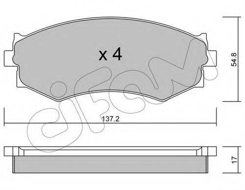Комплект тормозных колодок, дисковый тормоз CIFAM 822-190-0