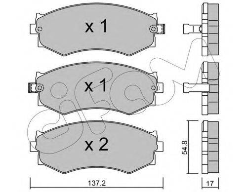 Комплект тормозных колодок, дисковый тормоз CIFAM 822-190-1