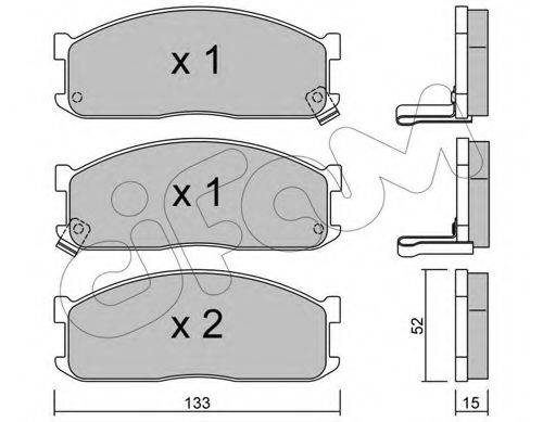 Комплект тормозных колодок, дисковый тормоз CIFAM 822-232-1