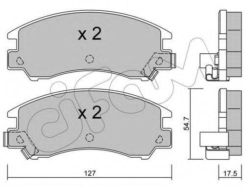 Комплект тормозных колодок, дисковый тормоз CIFAM 822-241-0