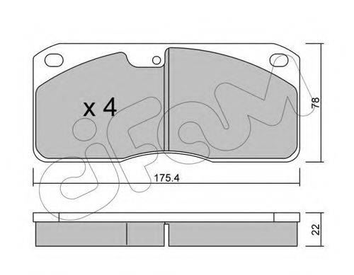 Комплект тормозных колодок, дисковый тормоз CIFAM 822-270-0