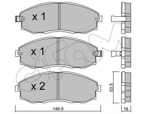 Комплект тормозных колодок, дисковый тормоз CIFAM 822-297-0