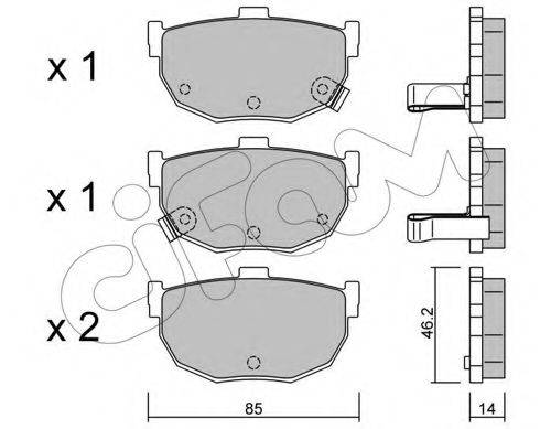 Комплект тормозных колодок, дисковый тормоз CIFAM 822-362-0