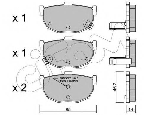 Комплект тормозных колодок, дисковый тормоз CIFAM 822-362-1