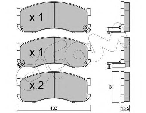 Комплект тормозных колодок, дисковый тормоз CIFAM 822-394-0