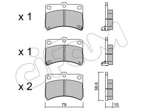 Комплект тормозных колодок, дисковый тормоз CIFAM 822-459-0