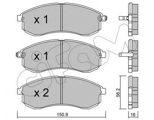 Комплект тормозных колодок, дисковый тормоз CIFAM 822-482-0