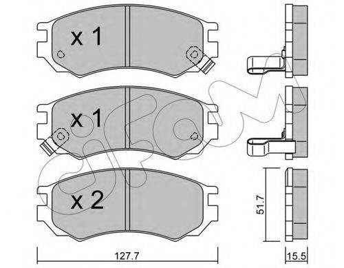 Комплект тормозных колодок, дисковый тормоз CIFAM 822-488-0