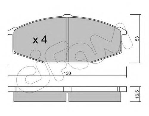 Комплект тормозных колодок, дисковый тормоз CIFAM 822-490-0