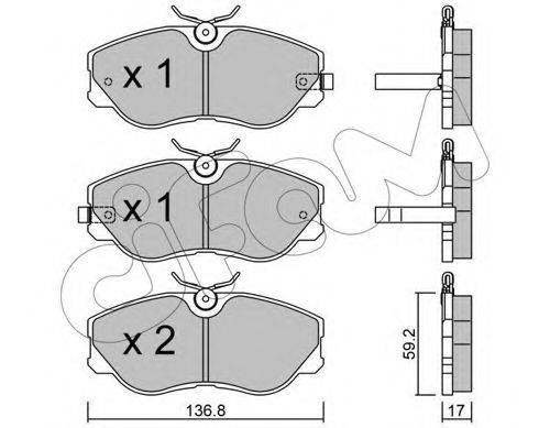 Комплект тормозных колодок, дисковый тормоз CIFAM 822-491-0