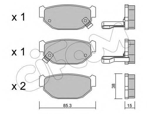 Комплект тормозных колодок, дисковый тормоз CIFAM 822-499-0