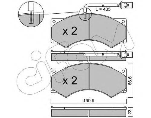 Комплект тормозных колодок, дисковый тормоз CIFAM 822-579-1