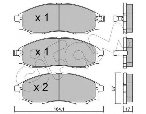 Комплект тормозных колодок, дисковый тормоз CIFAM 822-611-0