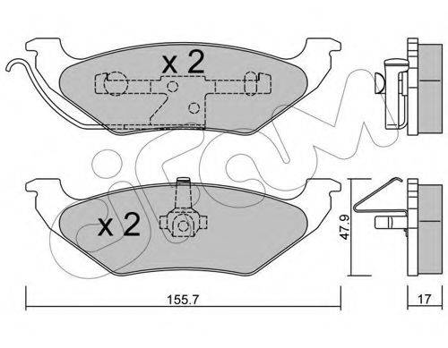 Комплект тормозных колодок, дисковый тормоз CIFAM 822-624-0