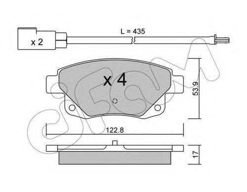 Комплект тормозных колодок, дисковый тормоз CIFAM 822-681-0