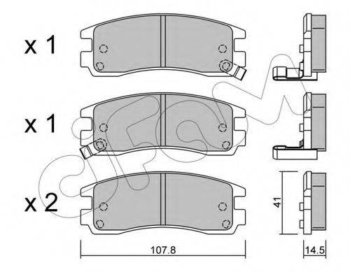 Комплект тормозных колодок, дисковый тормоз CIFAM 822-697-0