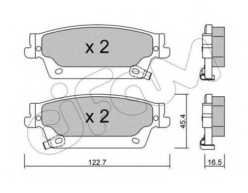 Комплект тормозных колодок, дисковый тормоз CIFAM 822-701-0