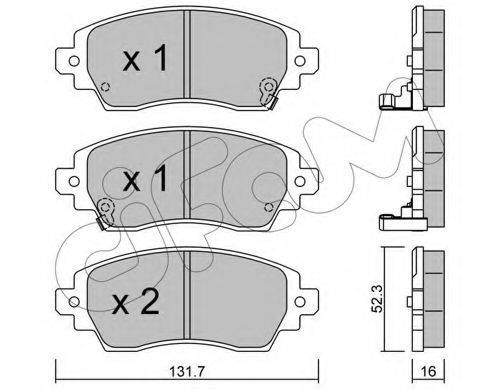 Комплект тормозных колодок, дисковый тормоз CIFAM 822-750-0