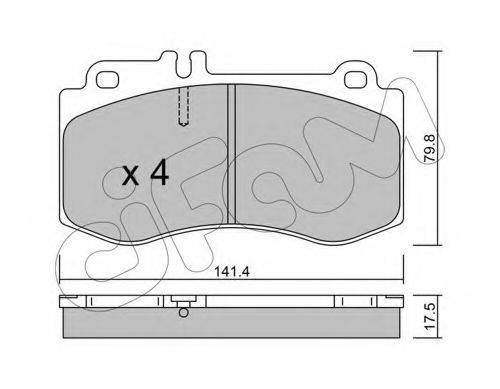 Комплект тормозных колодок, дисковый тормоз CIFAM 822-827-0