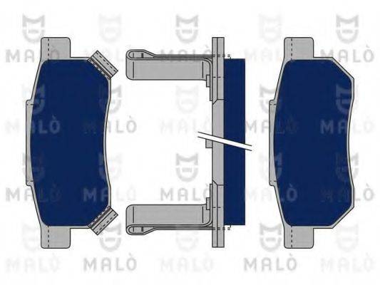 Комплект тормозных колодок, дисковый тормоз MALO 1050015