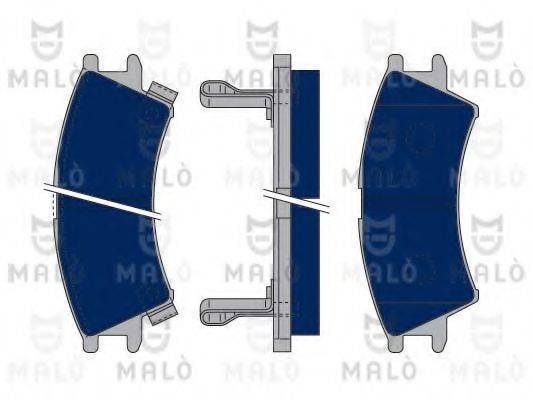 Комплект тормозных колодок, дисковый тормоз MALO 1050018