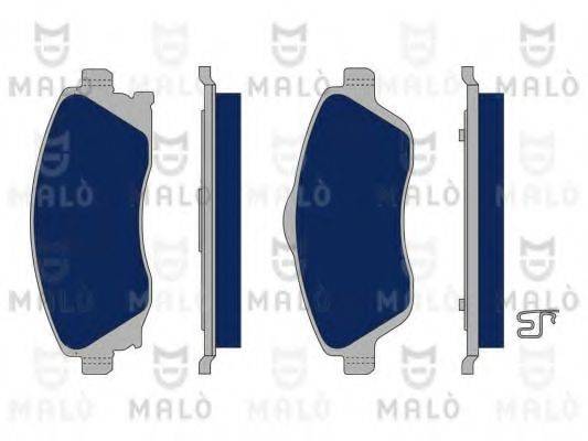 Комплект тормозных колодок, дисковый тормоз MALO 1050042