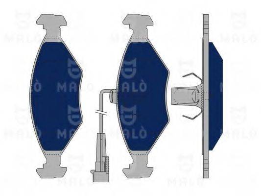 Комплект тормозных колодок, дисковый тормоз MALO 1050072