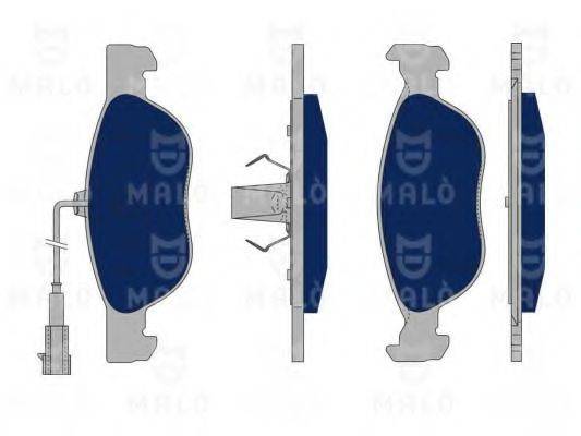 Комплект тормозных колодок, дисковый тормоз MALO 1050075