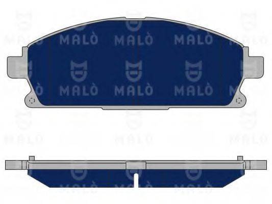 Комплект тормозных колодок, дисковый тормоз MALO 1050088