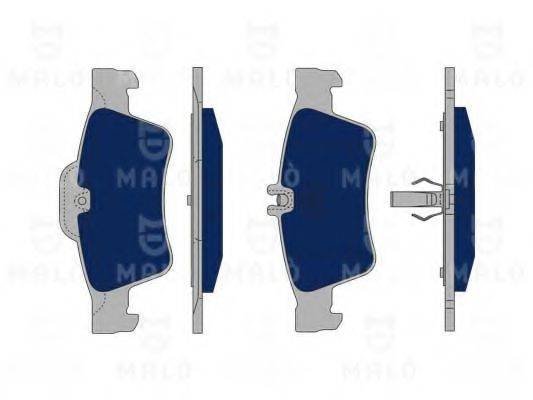 Комплект тормозных колодок, дисковый тормоз MALO 1050094