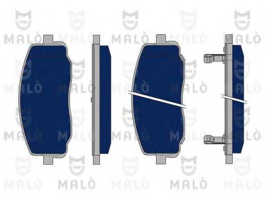 Комплект тормозных колодок, дисковый тормоз MALO 1050188