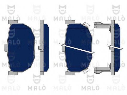 Комплект тормозных колодок, дисковый тормоз MALO 1050370