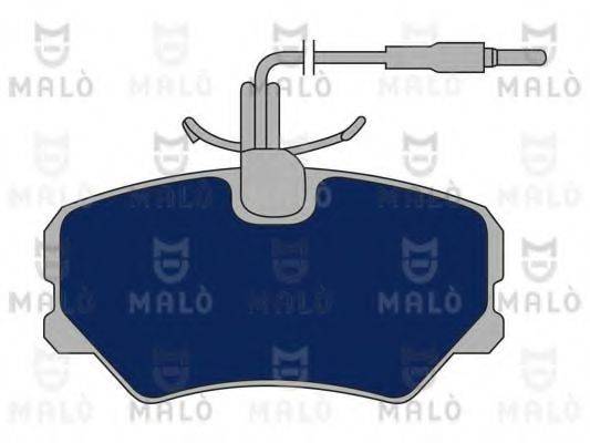 Комплект тормозных колодок, дисковый тормоз MALO 1050650