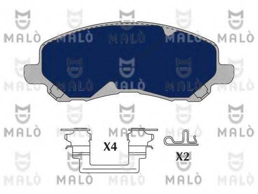 Комплект тормозных колодок, дисковый тормоз MALO 1051119