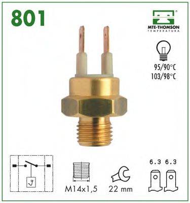MTE-THOMSON 801 термовыключатель, сигнальная лампа охлаждающей жидкости