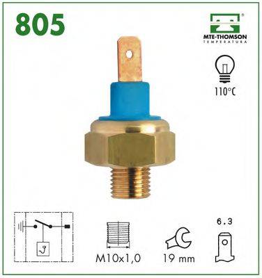 MTE-THOMSON 805 термовыключатель, сигнальная лампа охлаждающей жидкости