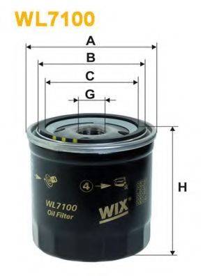 Масляный фильтр WIX FILTERS WL7100