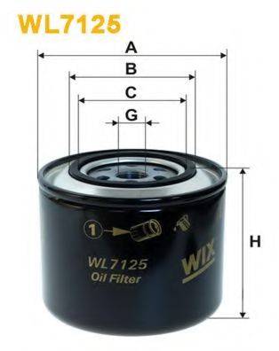 Масляный фильтр WIX FILTERS WL7125