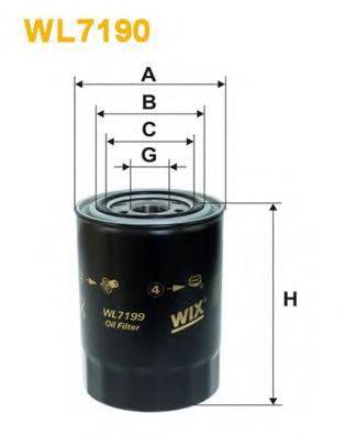 Масляный фильтр WIX FILTERS WL7199