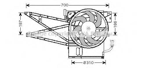 Вентилятор, охлаждение двигателя PRASCO OL7515