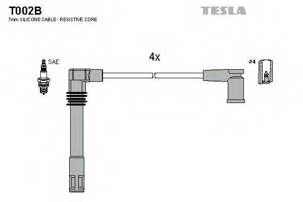 TESLA T002B Комплект проводов зажигания