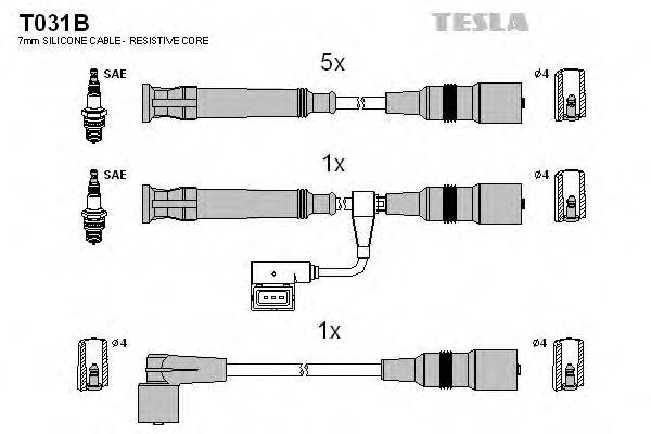 TESLA T031B Комплект проводов зажигания