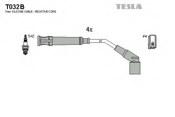TESLA T032B Комплект проводов зажигания